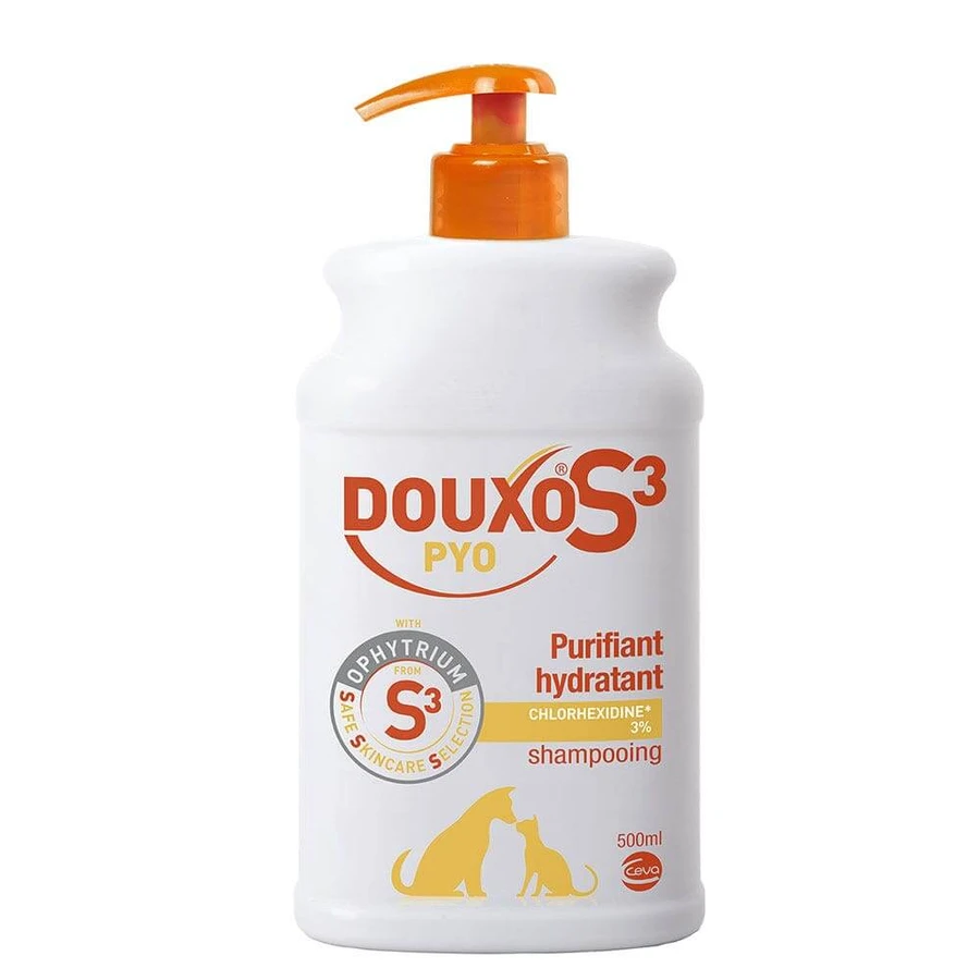Ceva Douxo Reinigende en hydraterende shampoo S3 Pyo 3% Chloorhexidine 500ml