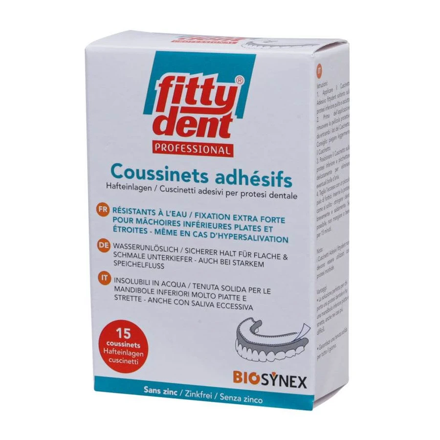 Comprese adezive Fitty Dent, fixare ultra puternicǎ, 15 bucǎți, Biosynex