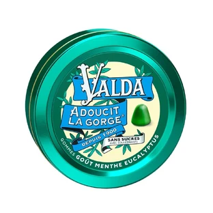 Valda suikervrije kauwgom met munt- en eucalyptussmaak 50g