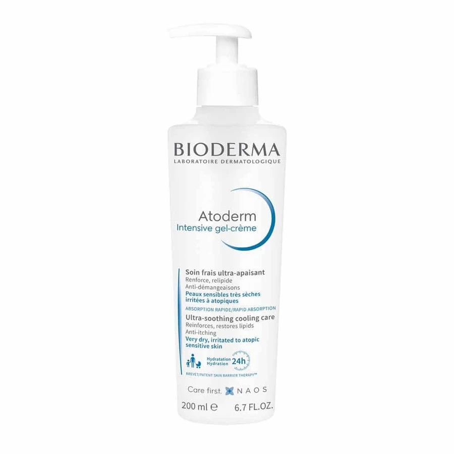 Bioderma Atoderm Gel-crema Intensivo Ultracalmante Tratamiento Fresco Intensivo Peaux Sensibles Visage et Corps 200ml