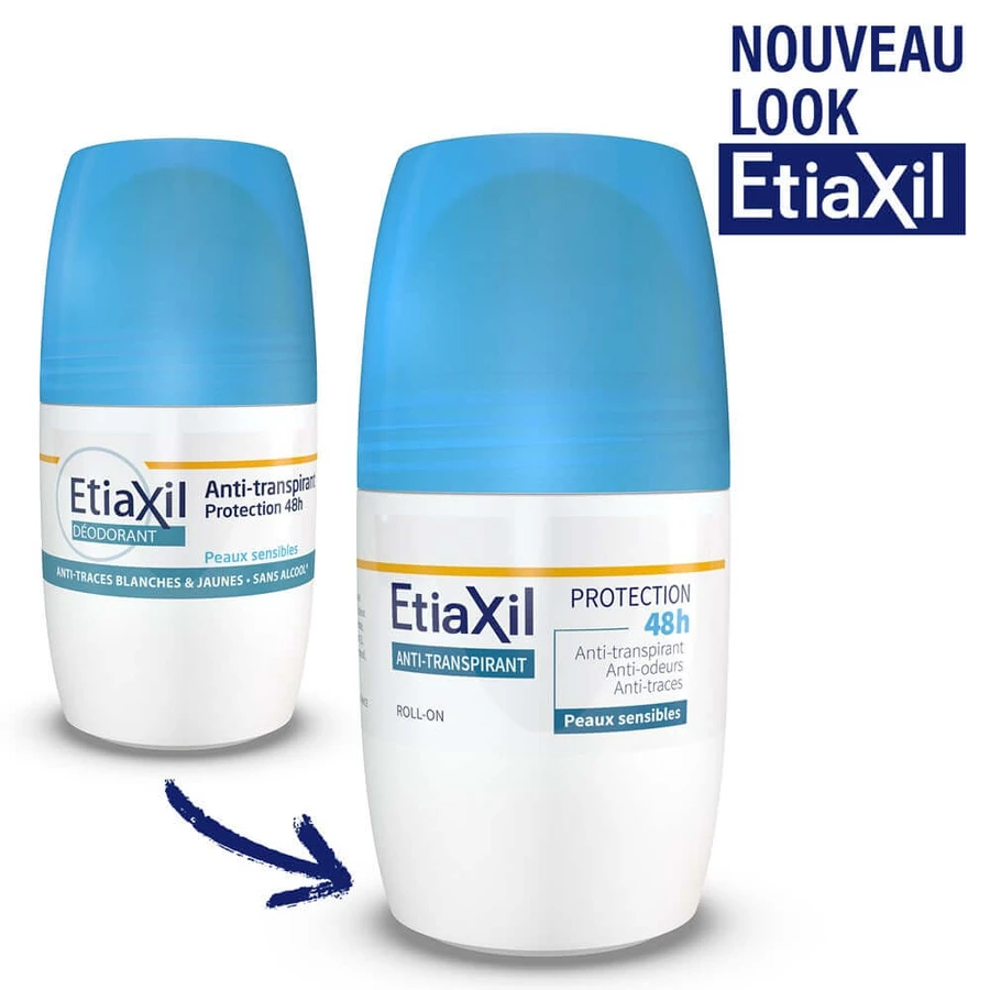 Etiaxil Antiperspirant Deodorant Roll-On 48h Protect Moderate Breathability Sensitive Skin 2x50ml