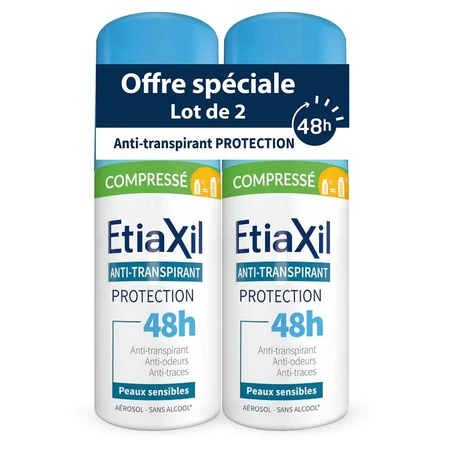 Etiaxil Anti-Transpirant Compressed Deodorant 48h Protect Sensitive Skin 2x100ml