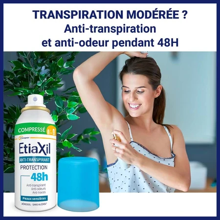 Etiaxil Anti-Transpirant Compressed Deodorant 48h Protect Sensitive Skin 2x100ml