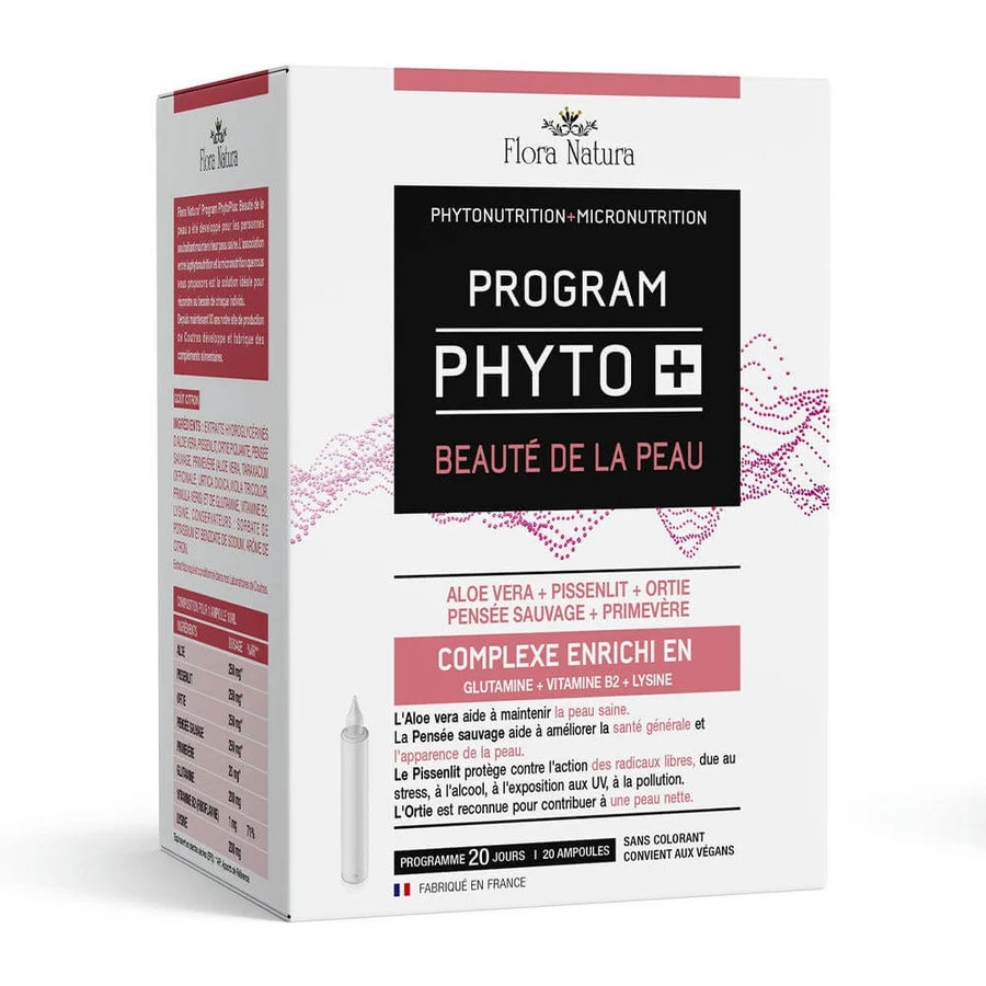 Flora Natura Programma Phyto+ Huidschoonheid 20 10 ml drinkbare ampullen