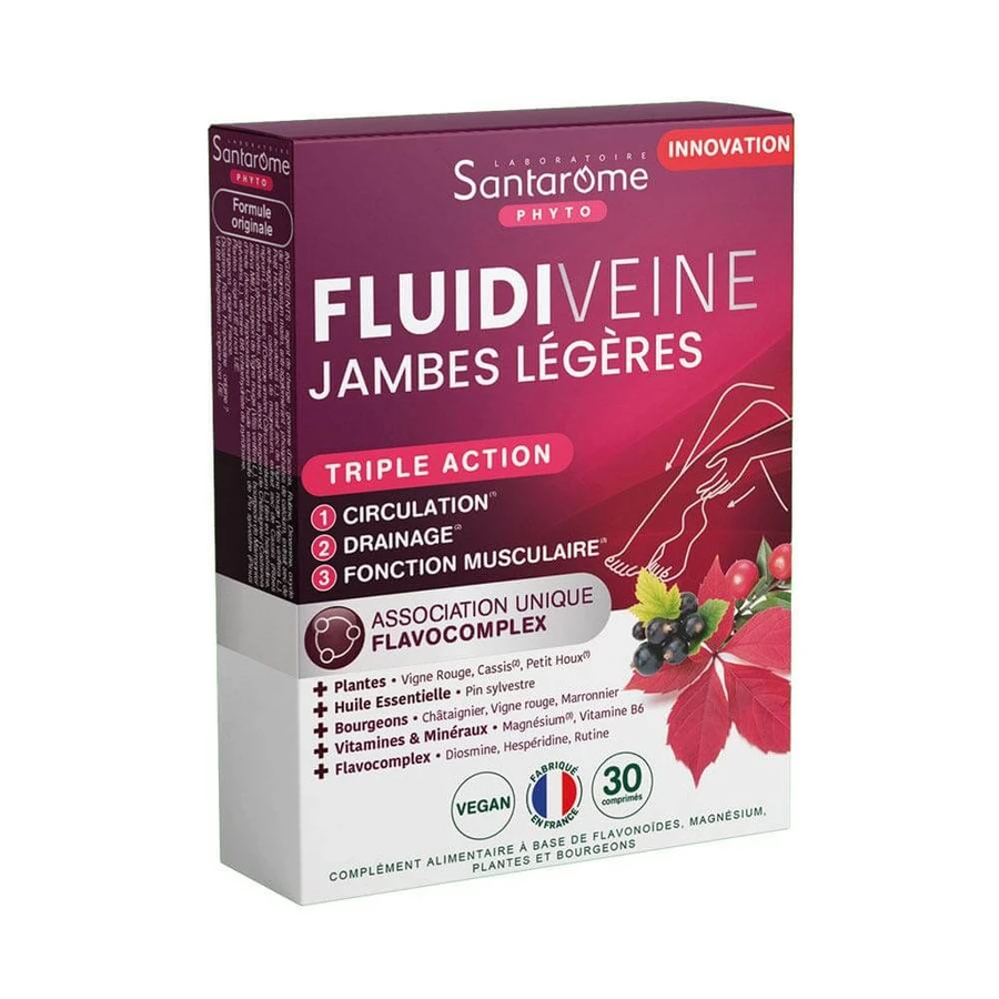 Santarome Fluidiveine Jambes Légères Triple Action 30 Comprimés