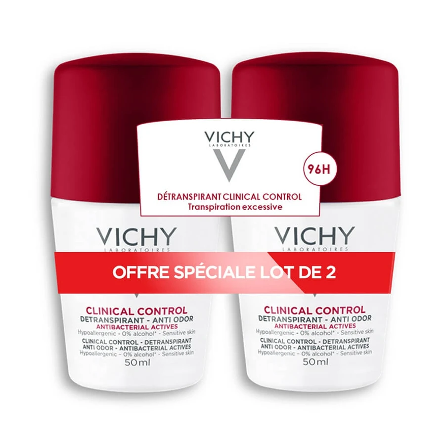 Vichy Déodorant Détranspirant anti-odeur 96h 2x50ml