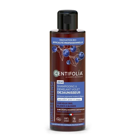 Centifolia Shampooing & Demelant Violet Dejaunisseur Cheveux Gris, Blancs & Blonds Bio 200ml