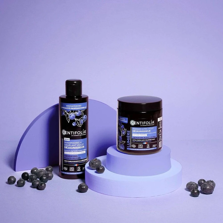 Centifolia Shampooing & Demelant Violet Dejaunisseur Cheveux Gris, Blancs & Blonds Bio 200ml