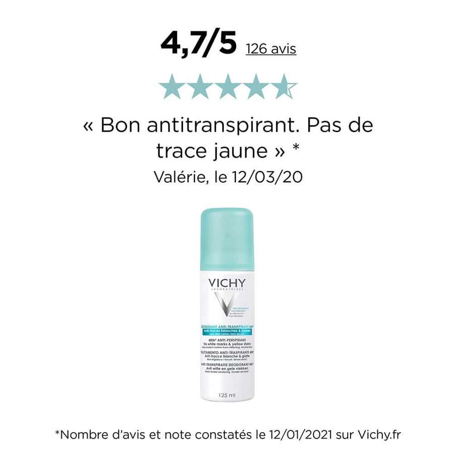 Vichy Deodorant Anti-Transpirant Spray 2x125ml