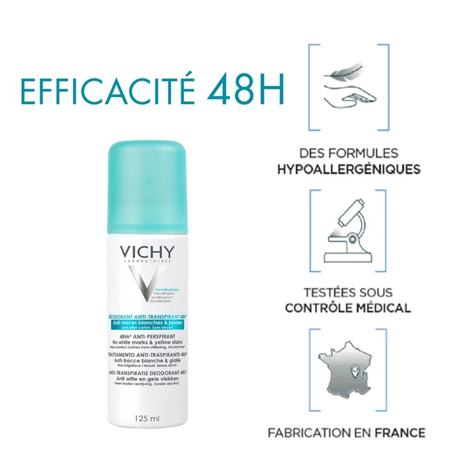 Vichy Deodorant Anti-Transpirant Spray 2x125ml