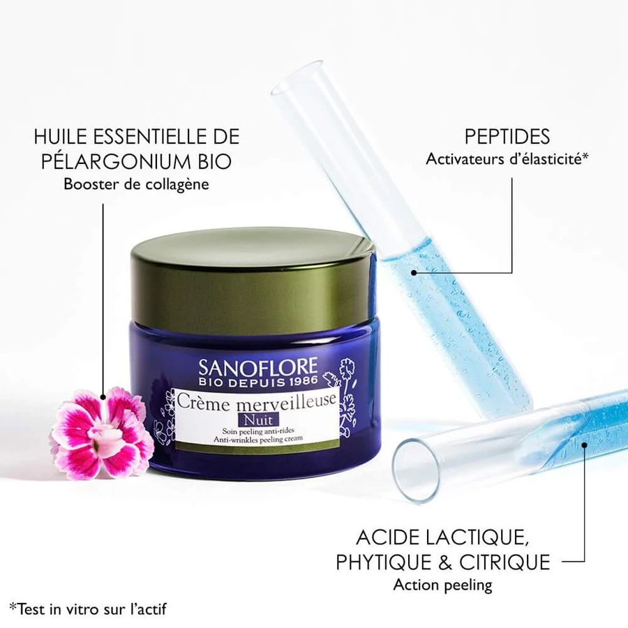 Sanoflore Merveilleuse Organic Corrigerende Peeling Nachtcrème 50ml