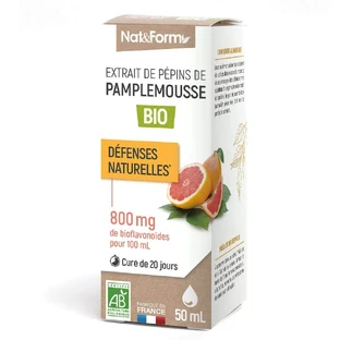 Nat&Form Organisch Grapefruitzaadextract Natuurlijke Verdediging 50ml