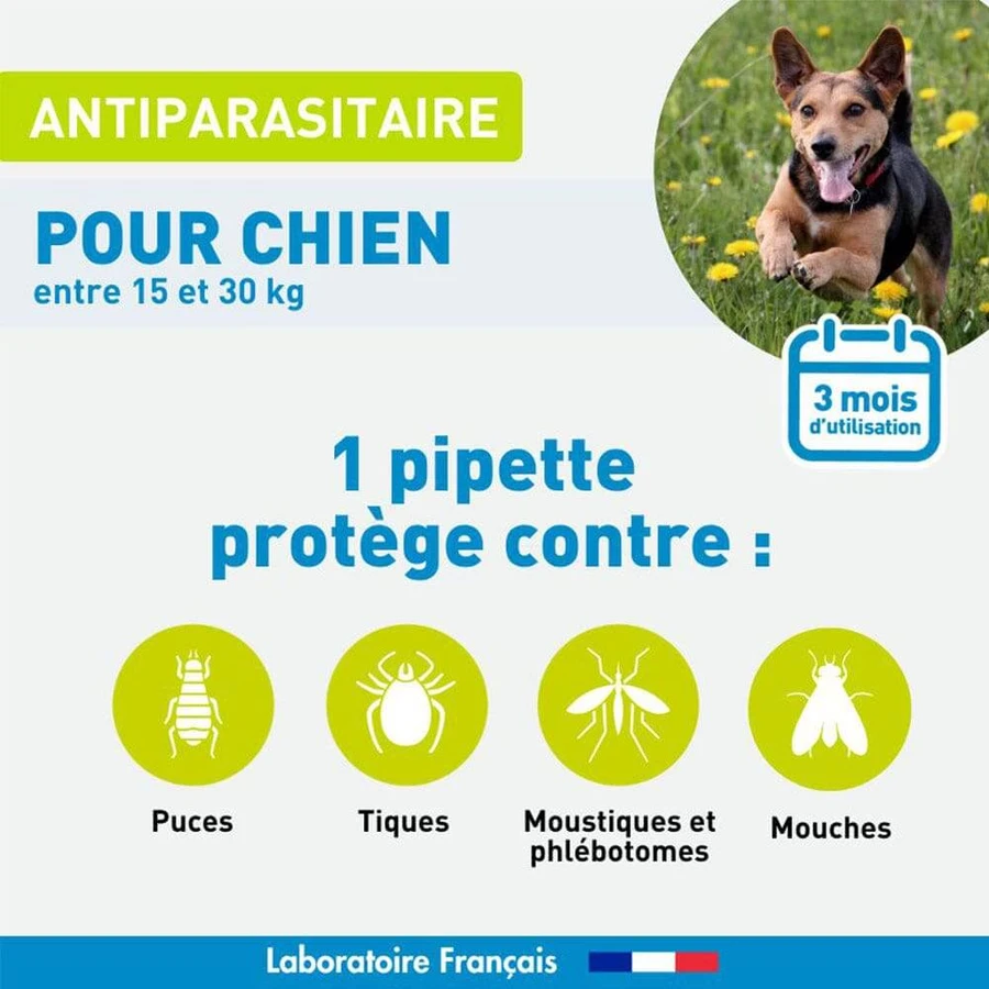Vetoform Câine Antiparazitare Pipetă Mediu 15-30 kg 3x3ml