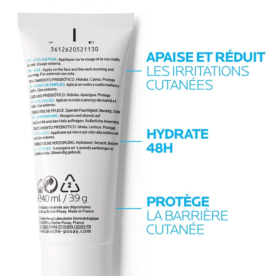 La Roche-Posay Toleriane Sensitive Rica Crema Facial Hidratante Calmante 2x40ml