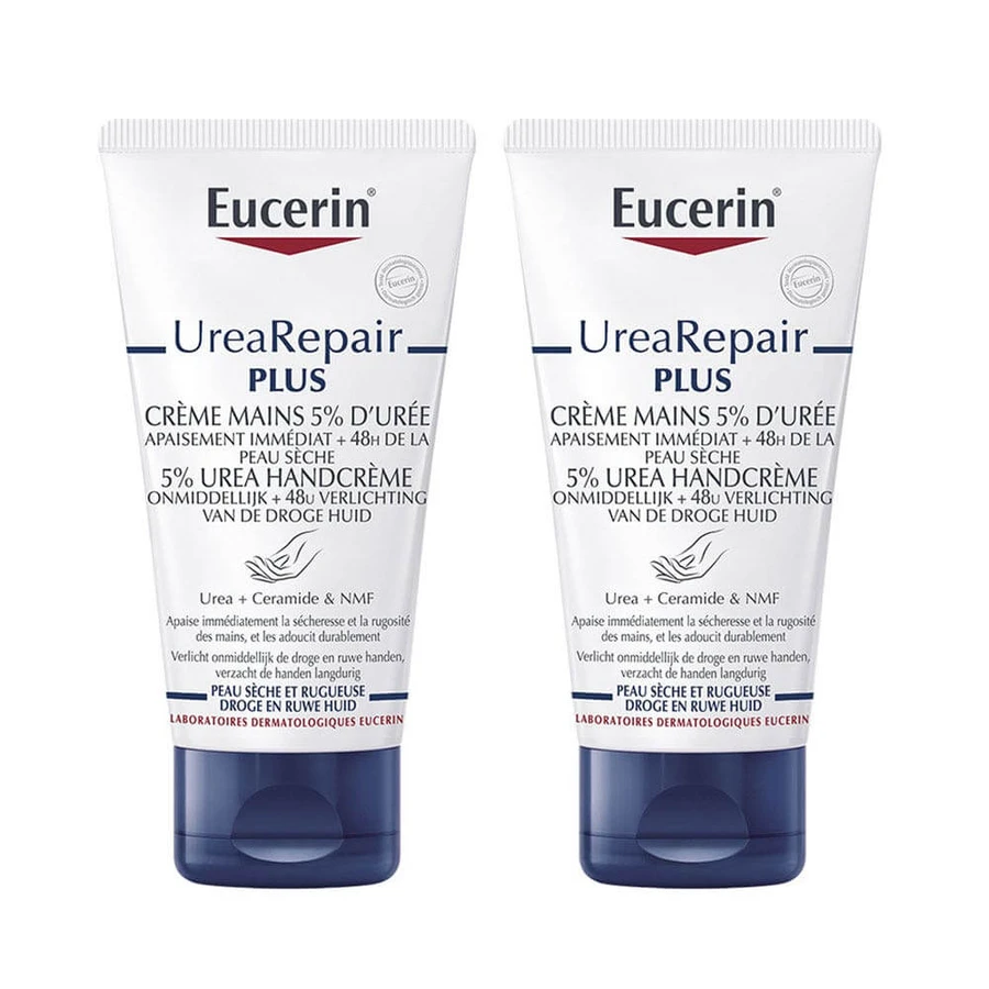 Eucerin UreaRepair Plus Crema de Manos 5% Urea Piel Seca y Dañada 2x75ml