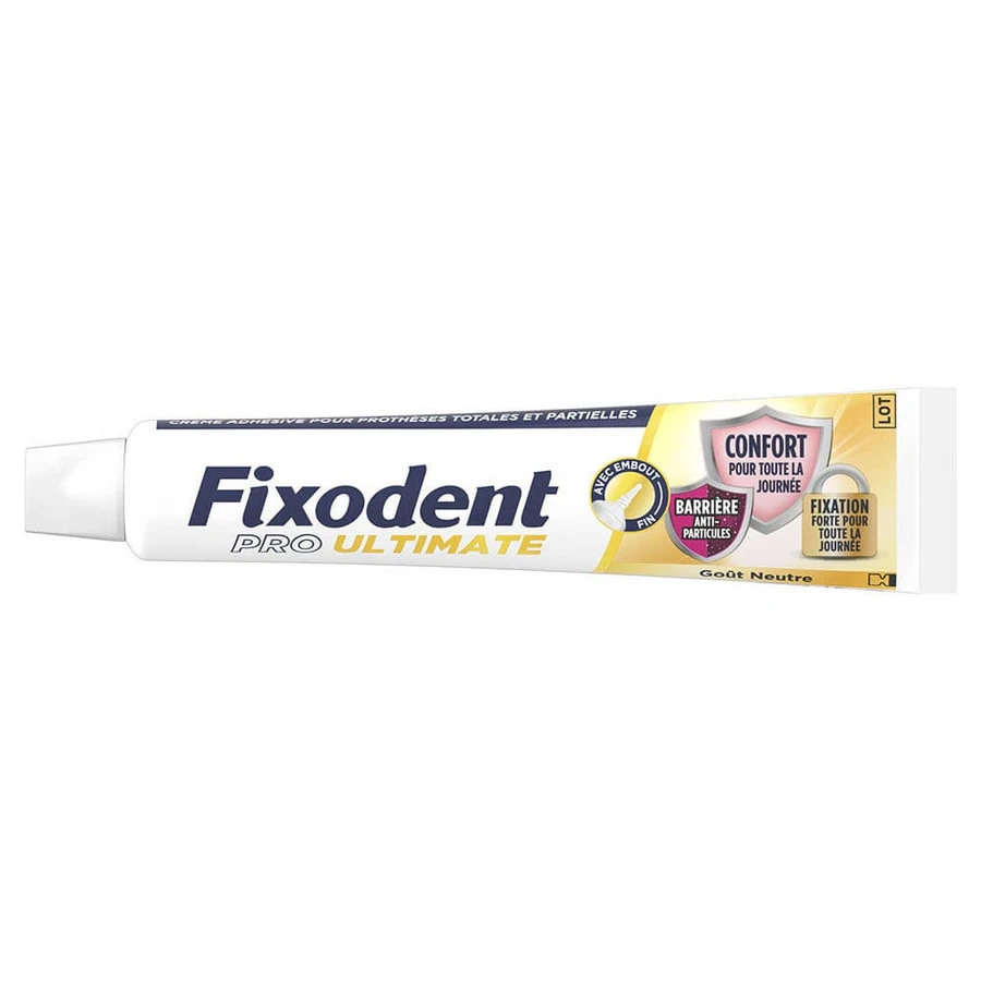 Fixodent Pro Ultimate Cremă adezivă pentru proteze totale și parțiale Gust neutru 40 ml
