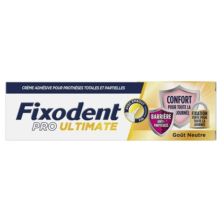 Fixodent Pro Ultimate Cremă adezivă pentru proteze totale și parțiale Gust neutru 40 ml