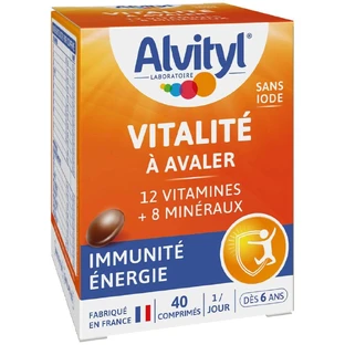 Alvityl Vitalidad para tragar sabor chocolate a partir de 6 años 40 comprimidos