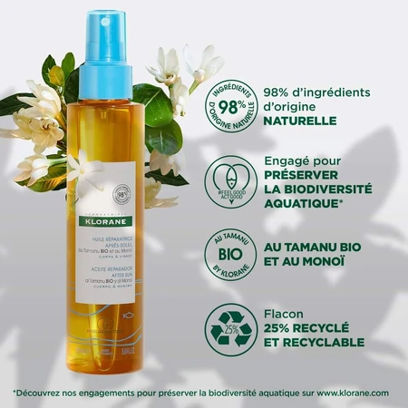 Klorane Aceite reestructurante para después del sol 150ml