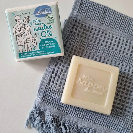 Secrets de Provence Savon neutre 0% parfum-conservateur-colorant 100g