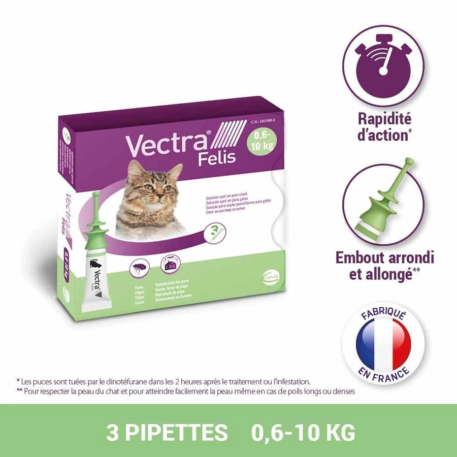 Ceva Vectra Soluzione spot-on per Gatti 3 pipette