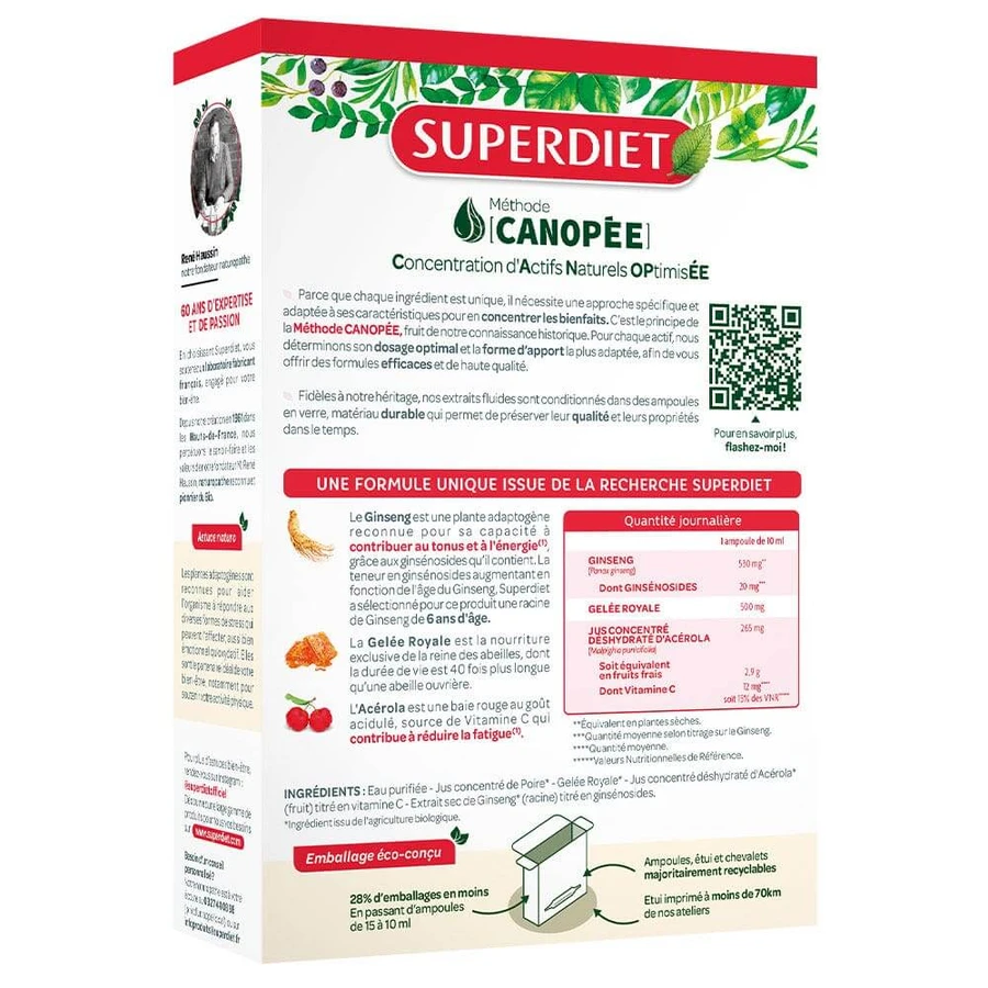 Superdiet Ginseng Royale Acerola Potenciador de Energía Ecológico 20x10ml