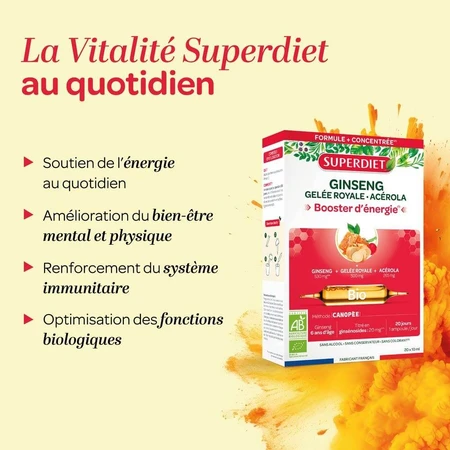 Superdiet Ginseng Royale Acerola Potenciador de Energía Ecológico 20x10ml