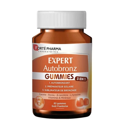 Forté Pharma Expert AutoBronz Samoopalacz Samoopalacze 60 kropli gumy do żucia: ceny i cechy