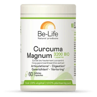Be-Life Turmeric Magnum + Piperină organică 60 Gelule 3200 mg