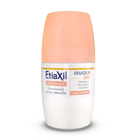 Etiaxil Roll-on Deodorant Delicatețe fără aluminiu 48h Piele sensibilă 2x50ml