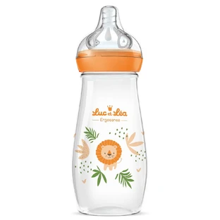 Luc Et Lea Ergosense Savannah plastic baby bottle from 4 months 330ml