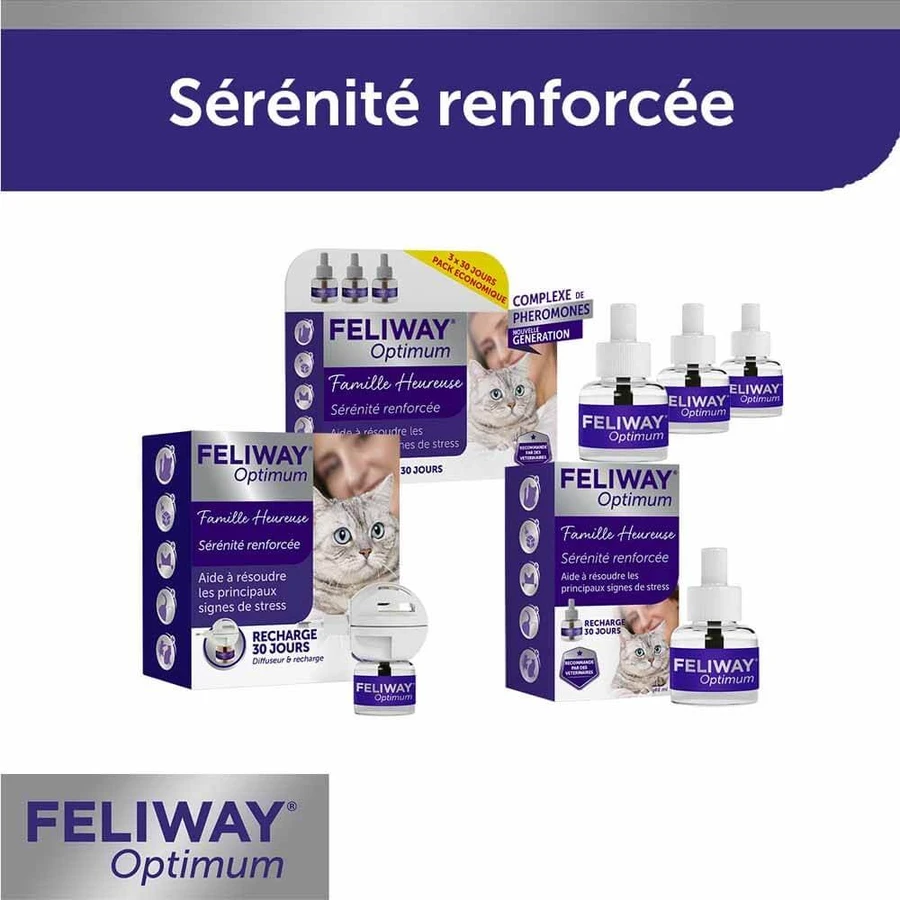 Feliway Optimum Serenity Renforcée Refill for Happy Families Chat 48ml