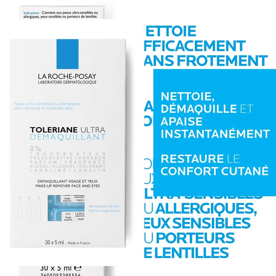 La Roche-Posay Toleriane Make-up-Entferner für Gesicht und Augen 30x5ml Ultra - 150ml
