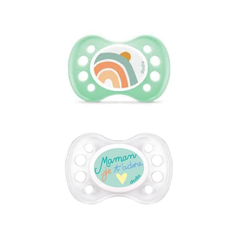 Dodie Chupetes Simétricos Silicona Colección Mamá 0 a 6 meses x2