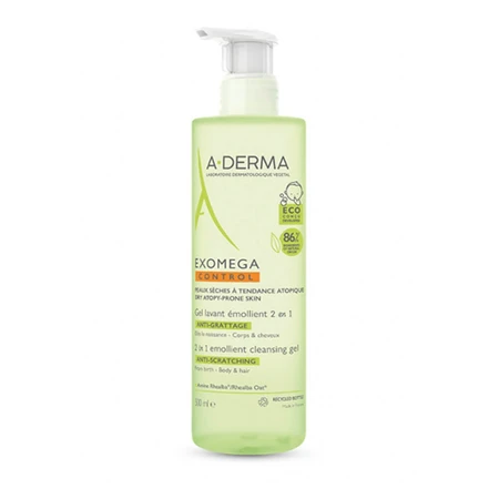 A-Derma Exomega Control Gel Limpiador Emoliente Cuerpo y Cabello 500ml
