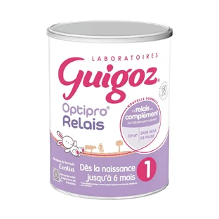 Guigoz Optipro Relais Evolia Relais Palm Oil-Free Milk Powder 0 to 6 Months Dès La Naissance Jusqu'à 6 Mois 800g
