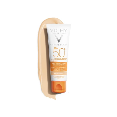Vichy Ideal Soleil 3 în 1 Anti-Macchia Tratament protecție foarte ridicată Spf50+ 50ml