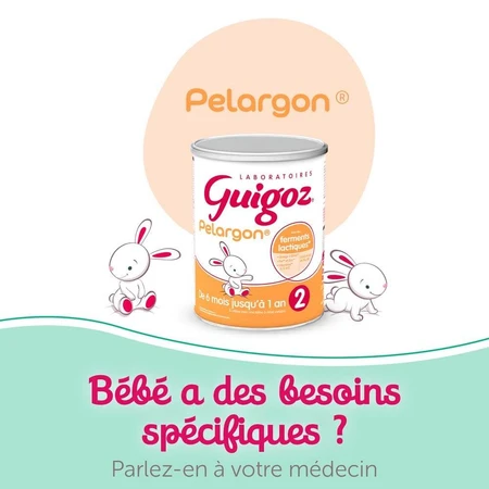 Guigoz GuigozGest GuigozGest 2 Zagęszczone mleko w proszku Formuła 6-12 miesięcy 6 A 12 Mois 800g: ceny i cechy
