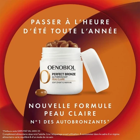 Oenobiol Perfect Bronze Autobronceador Piel Clara 30 cápsulas