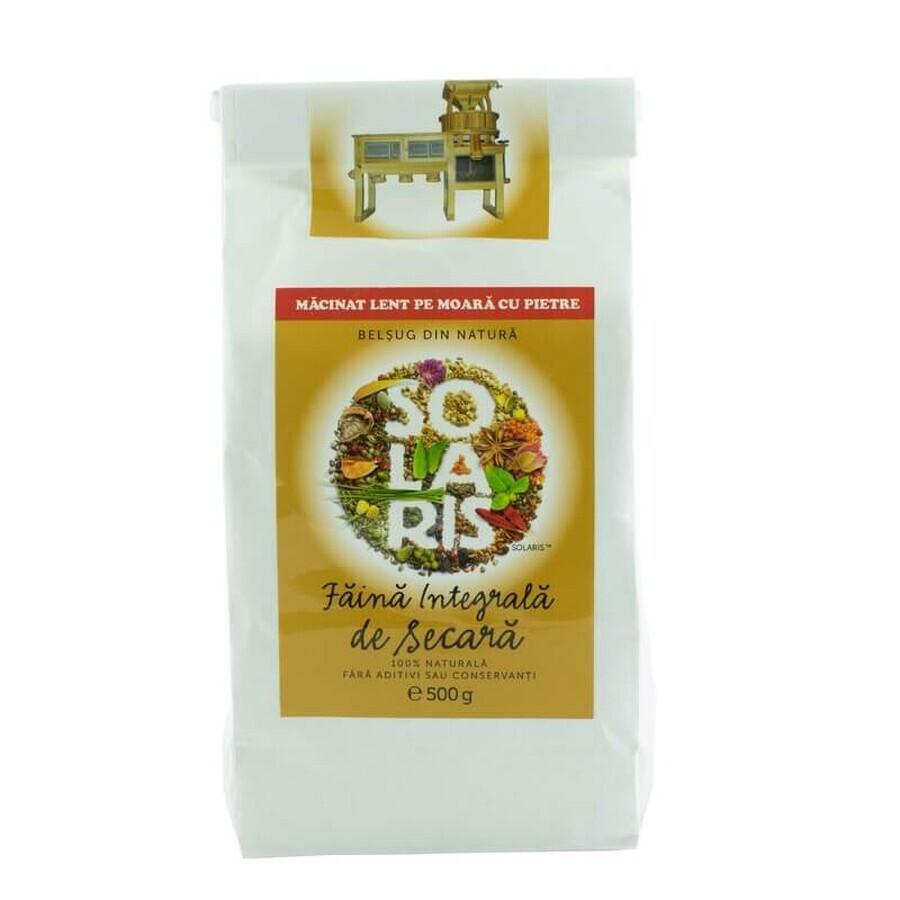 Harina integral de centeno, 500 g, Solaris