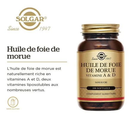 Solgar Cod Liver Oil Vitamins A and D Vitality 100 softgels 100 kapsułek: ceny i cechy