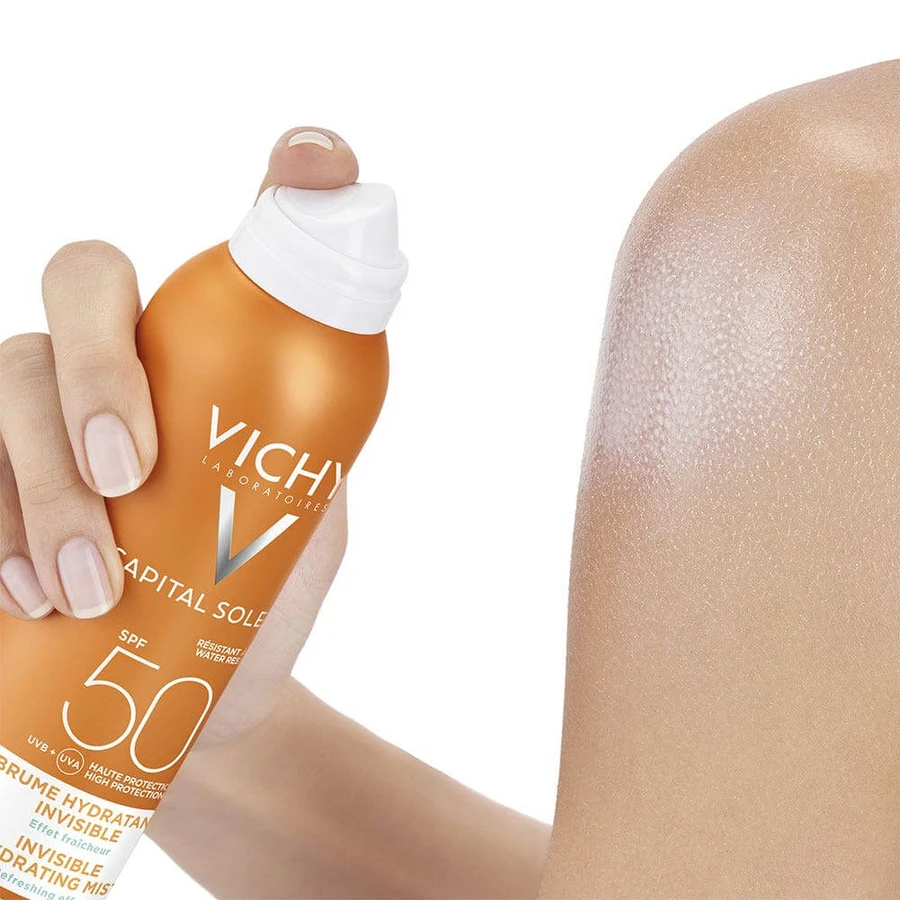 Vichy Capital Soleil Invisible Moisturizing Mist SPF50 200ml +Lapte după soare 100ml Gratuit 