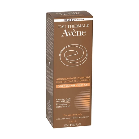 Avene Solari Nawilżający satynowy żel samoopalający nawilżający do skóry wrażliwej twarzy i ciała 100ml: ceny i cechy
