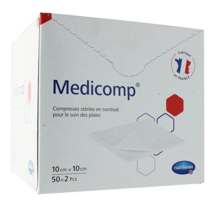 Hartmann Medicomp Comprimidos estériles no tejidos 10cmx10cm 50x2