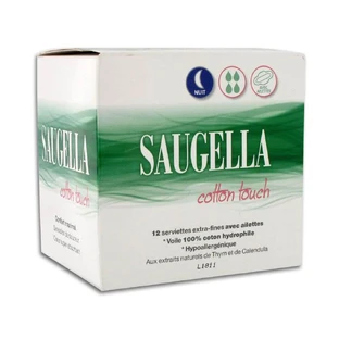 Saugella CottonTouch Tampoane de noapte cu aripi 12 bucăți