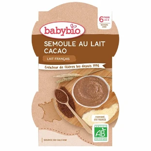 Babybio Semolino con latte vaccino al cacao 6 mesi e più 225g