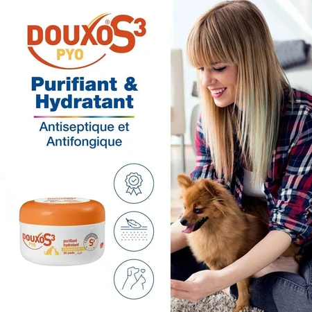 Ceva Douxo® S3 PYO tampon de bumbac impregnat 30 Cotons