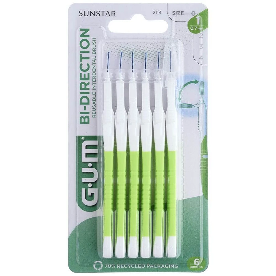 Gum Proxabrush Cepillos interdentales bidireccionales 0,7 mm x6