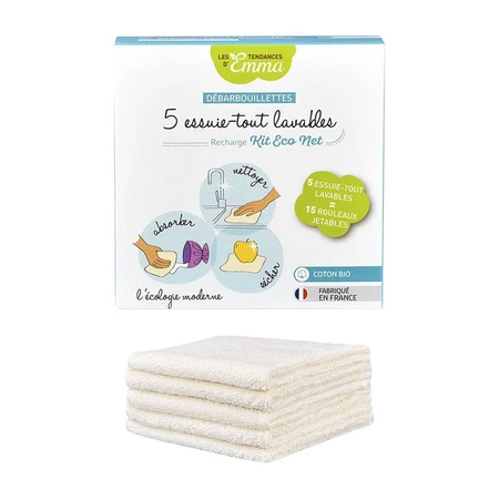 Prosoape de ceai din bumbac organic Les Tendances D'Emma Eco Net x5