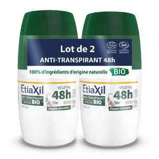Etiaxil Antiperspirant Deodorant roll-on cu nucă de cocos Bio piele sensibilă 2x50ml